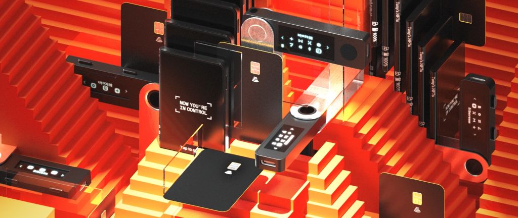 Ledger devices on a podium